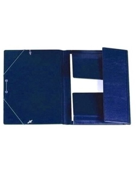 CARPETA Fº GOMAS SOLAPAS FORRADAS PVC AZUL